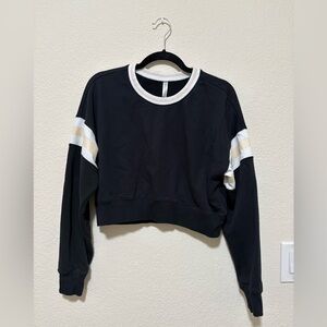 Fabletics Navy Cropped Sweatshirt
